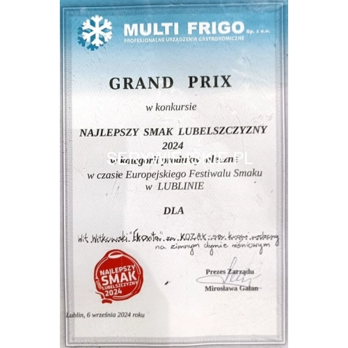 Ser  wędzony na zimnym dymie wiśniowym KOZAK